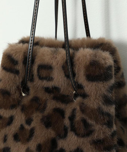 仿皮草動物束口包