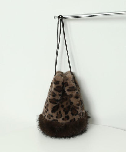 仿皮草動物束口包