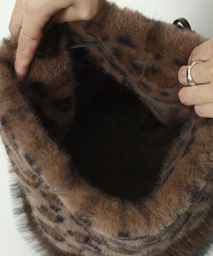 仿皮草動物束口包