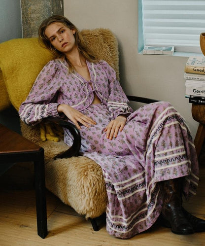 胸部絎縫 蝴蝶結 胸部鏤空 連衣裙