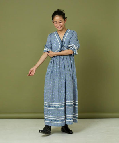 胸部絎縫 蝴蝶結 胸部鏤空 連衣裙