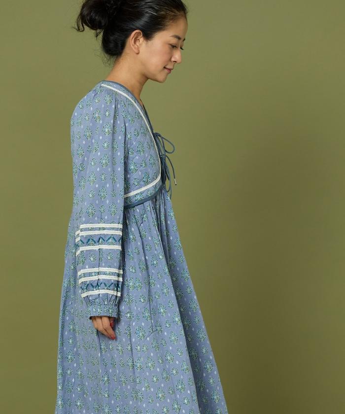 胸部絎縫 蝴蝶結 胸部鏤空 連衣裙