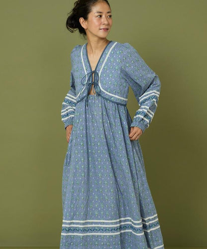 胸部絎縫 蝴蝶結 胸部鏤空 連衣裙