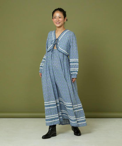 胸部絎縫 蝴蝶結 胸部鏤空 連衣裙