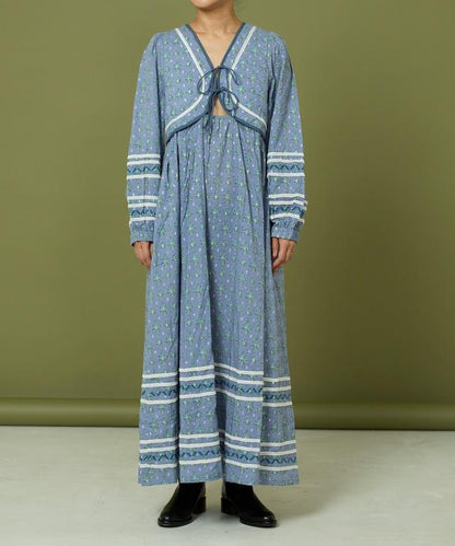 胸部絎縫 蝴蝶結 胸部鏤空 連衣裙