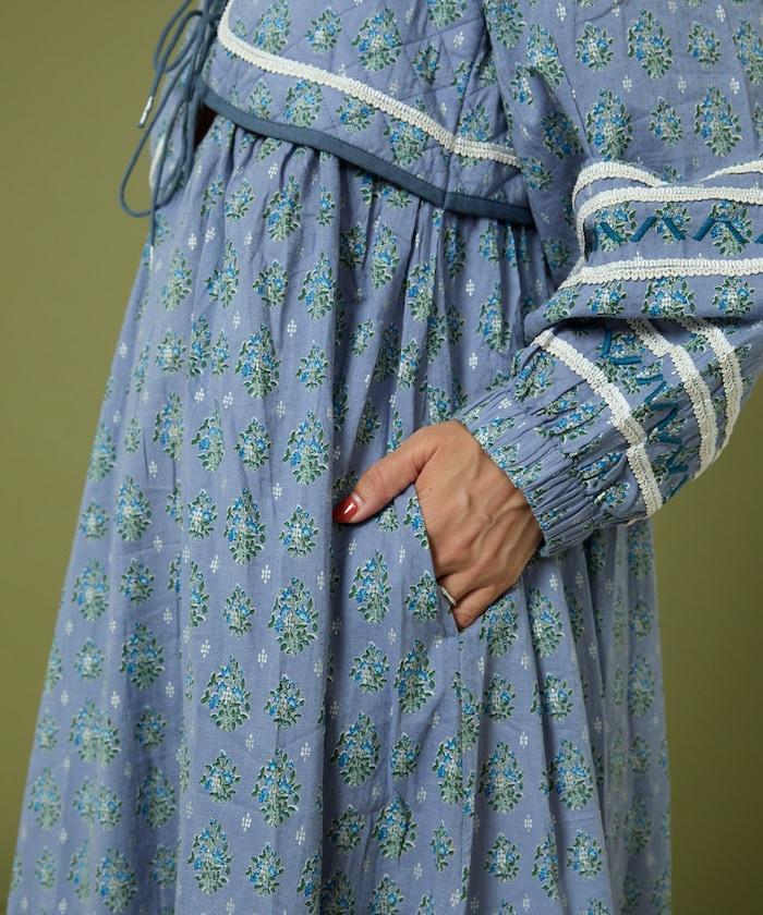 胸部絎縫 蝴蝶結 胸部鏤空 連衣裙