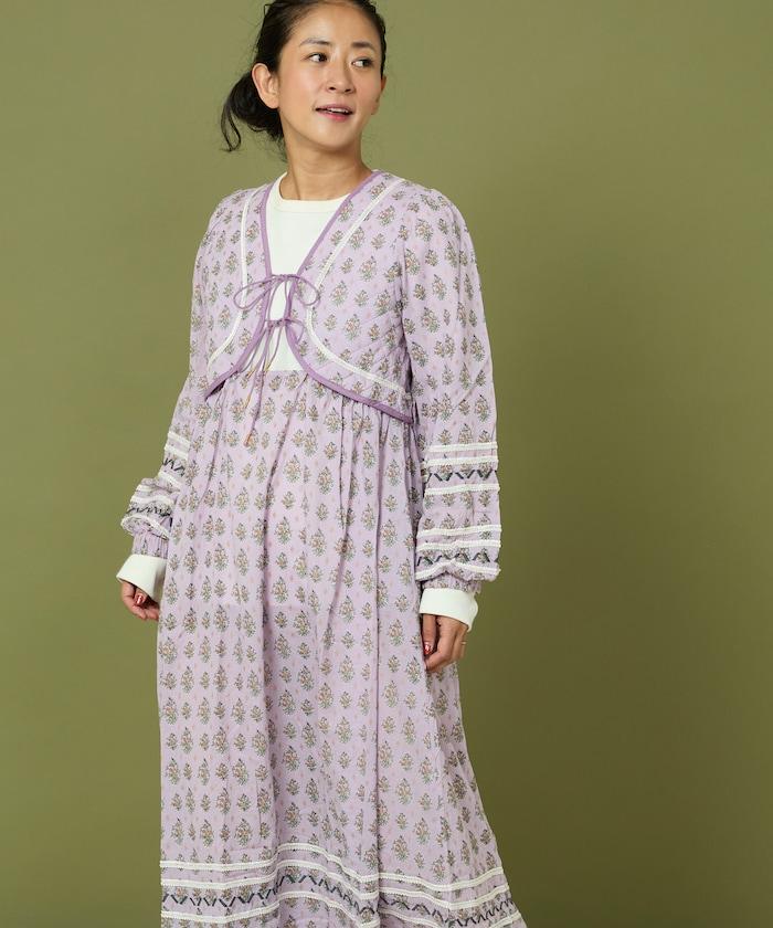 胸部絎縫 蝴蝶結 胸部鏤空 連衣裙