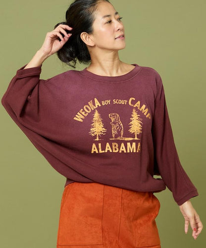 漸變印花蝙蝠袖衛衣