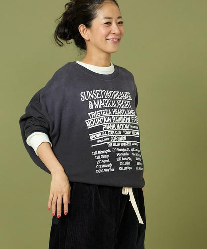 漸變印花蝙蝠袖衛衣