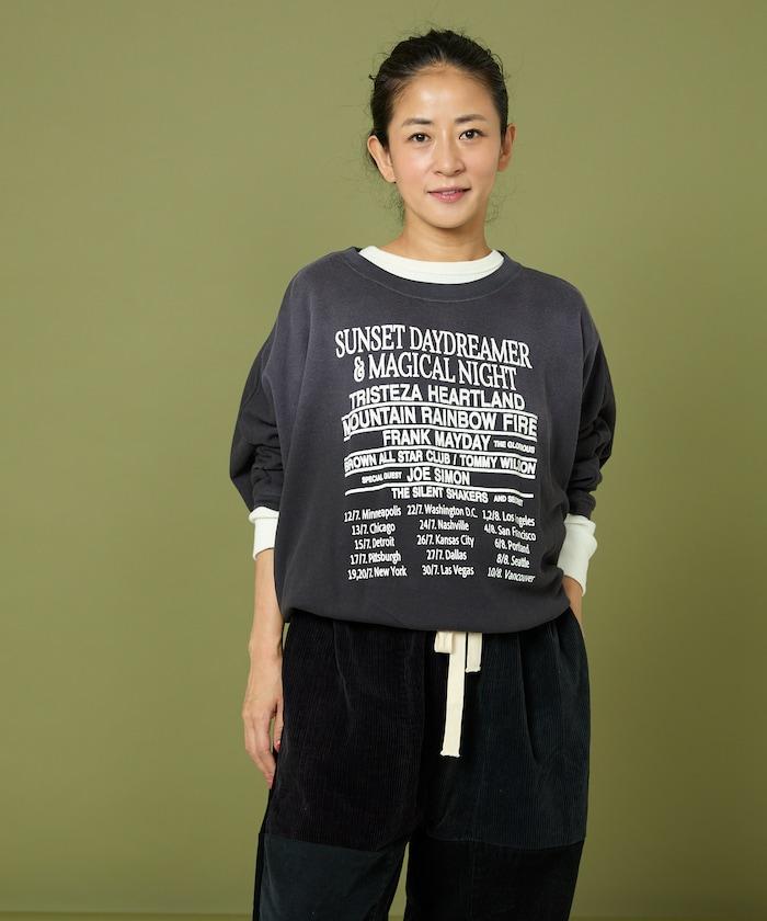 漸變印花蝙蝠袖衛衣