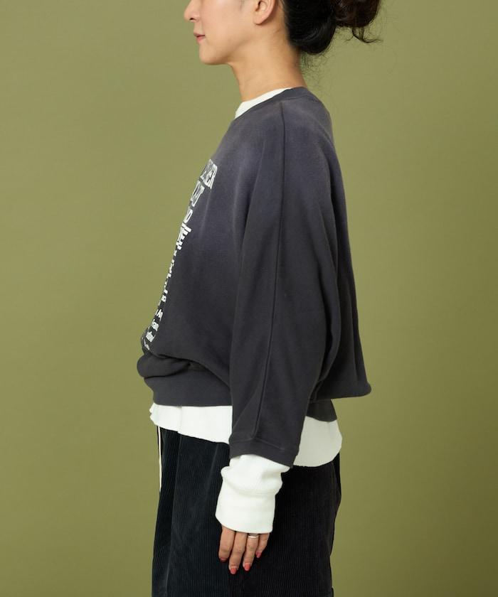 漸變印花蝙蝠袖衛衣