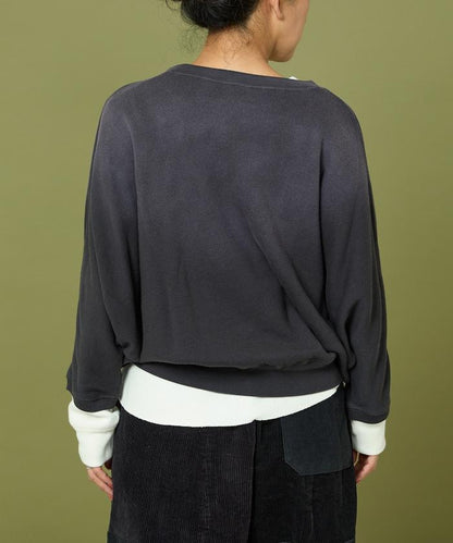 漸變印花蝙蝠袖衛衣