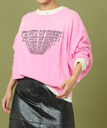 漸變印花蝙蝠袖衛衣