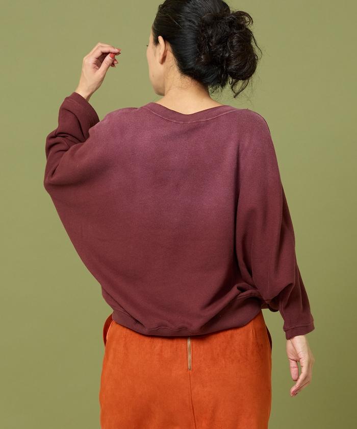 漸變印花蝙蝠袖衛衣