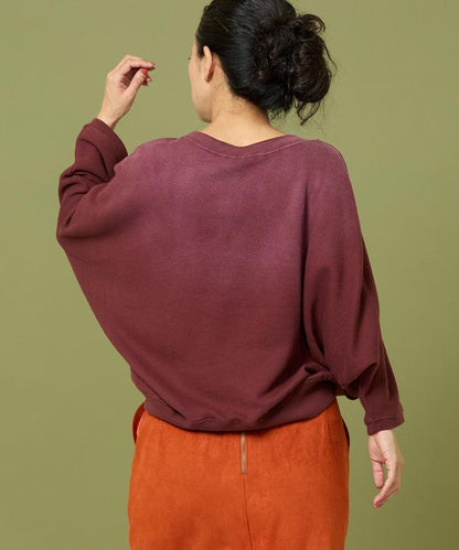 漸變印花蝙蝠袖衛衣