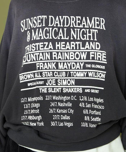 漸變印花蝙蝠袖衛衣