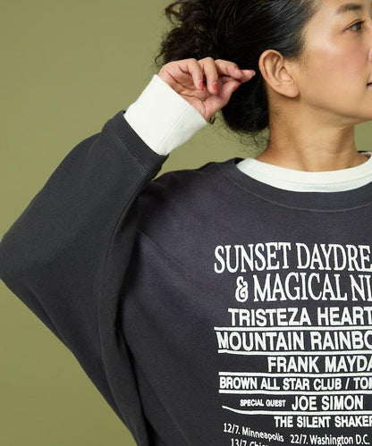 漸變印花蝙蝠袖衛衣