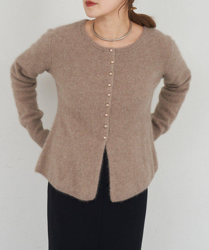 貉毛荷葉邊開衫