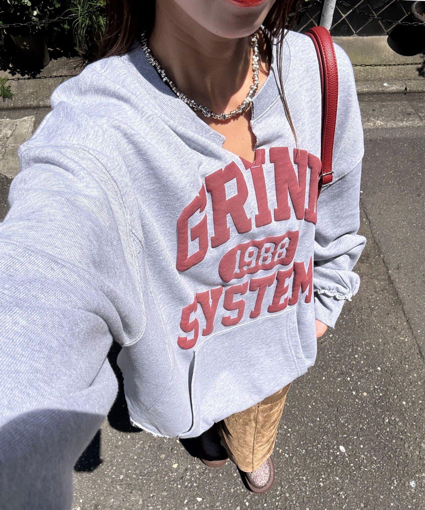 寬鬆學院風開衫衛衣