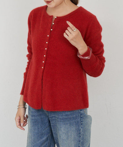 貉毛荷葉邊開衫