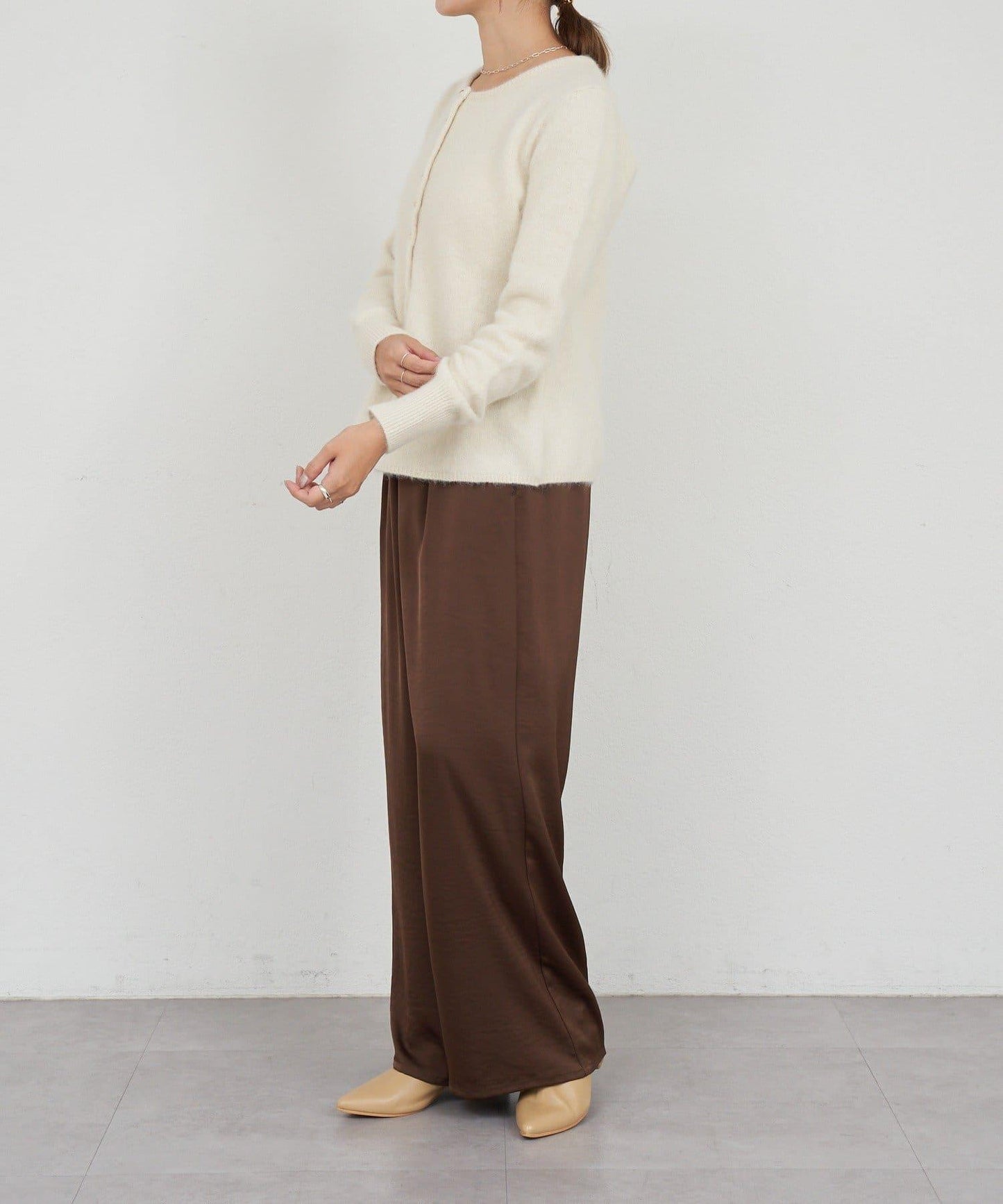 貉毛荷葉邊開衫