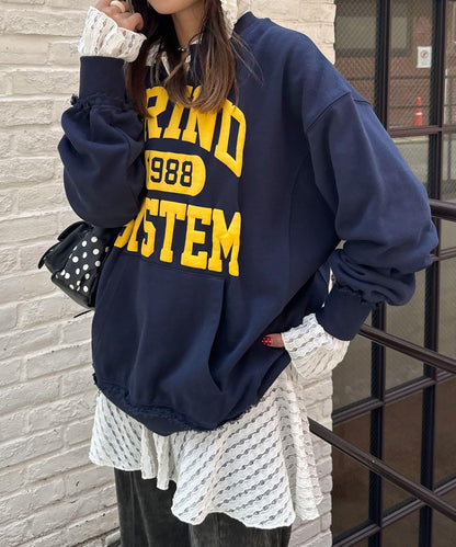 寬鬆學院風開衫衛衣