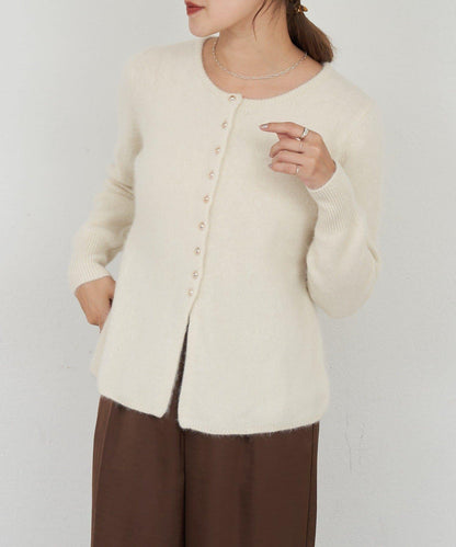 貉毛荷葉邊開衫