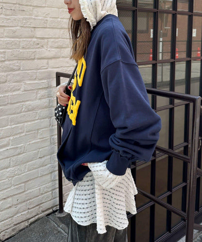 寬鬆學院風開衫衛衣