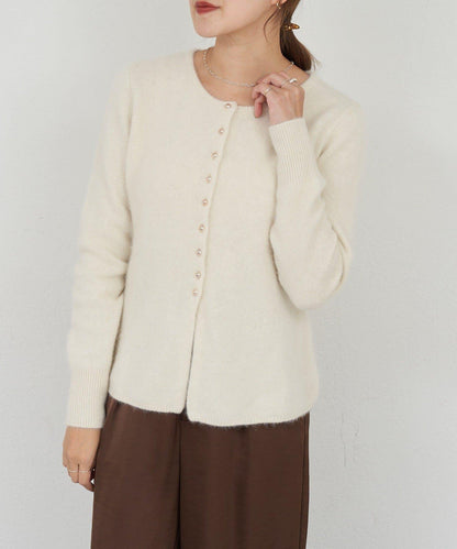 貉毛荷葉邊開衫