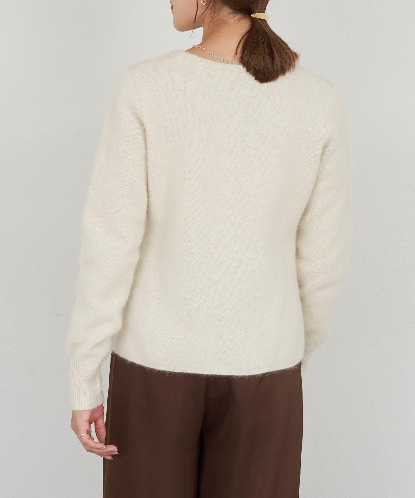 貉毛荷葉邊開衫