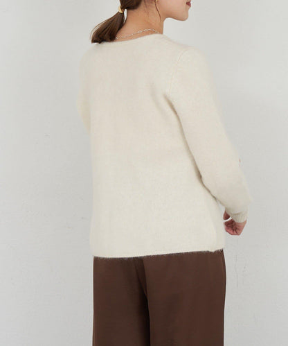 貉毛荷葉邊開衫