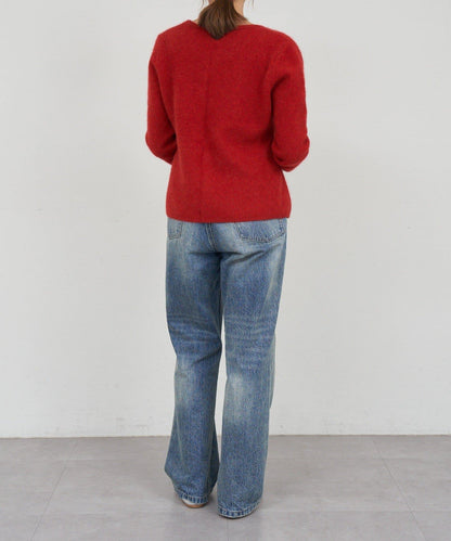 貉毛荷葉邊開衫