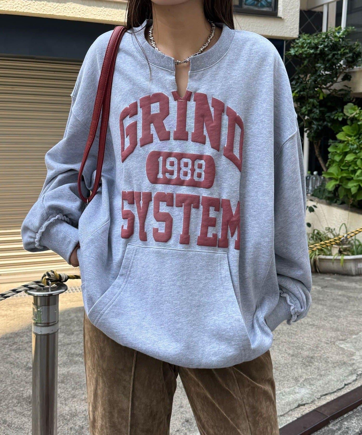 寬鬆學院風開衫衛衣