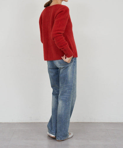 貉毛荷葉邊開衫