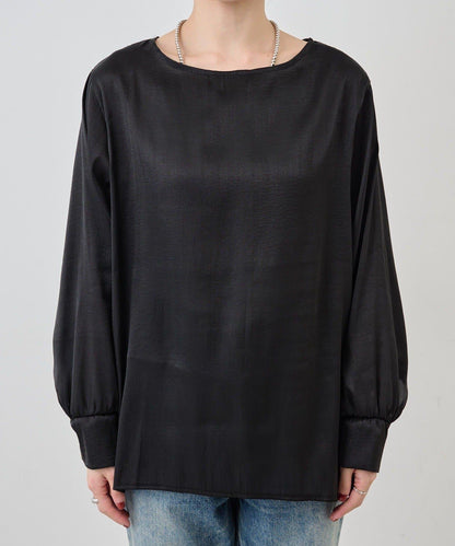 側開衩透視長款上衣