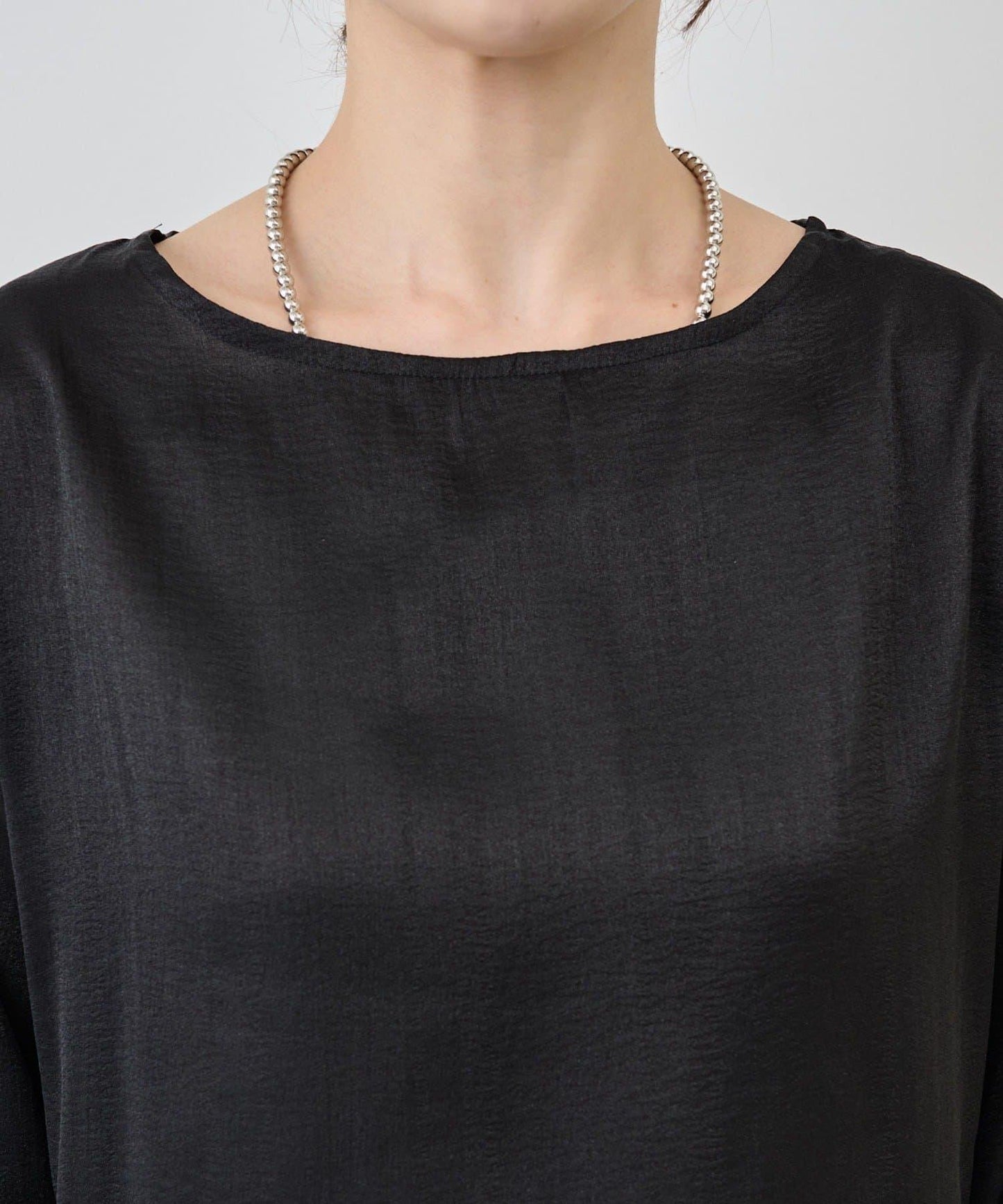 側開衩透視長款上衣