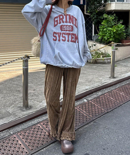 寬鬆學院風開衫衛衣