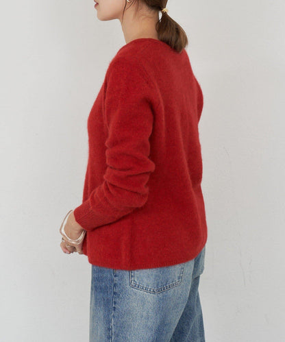 貉毛荷葉邊開衫