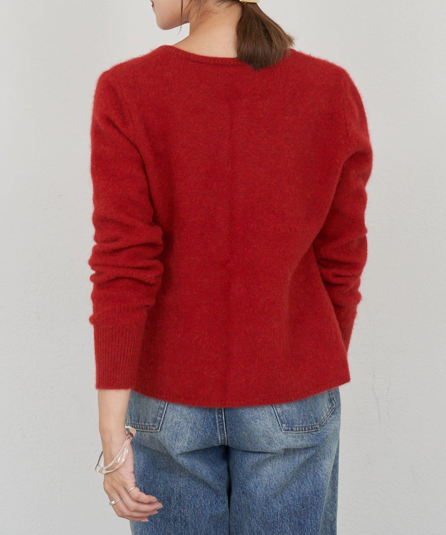 貉毛荷葉邊開衫