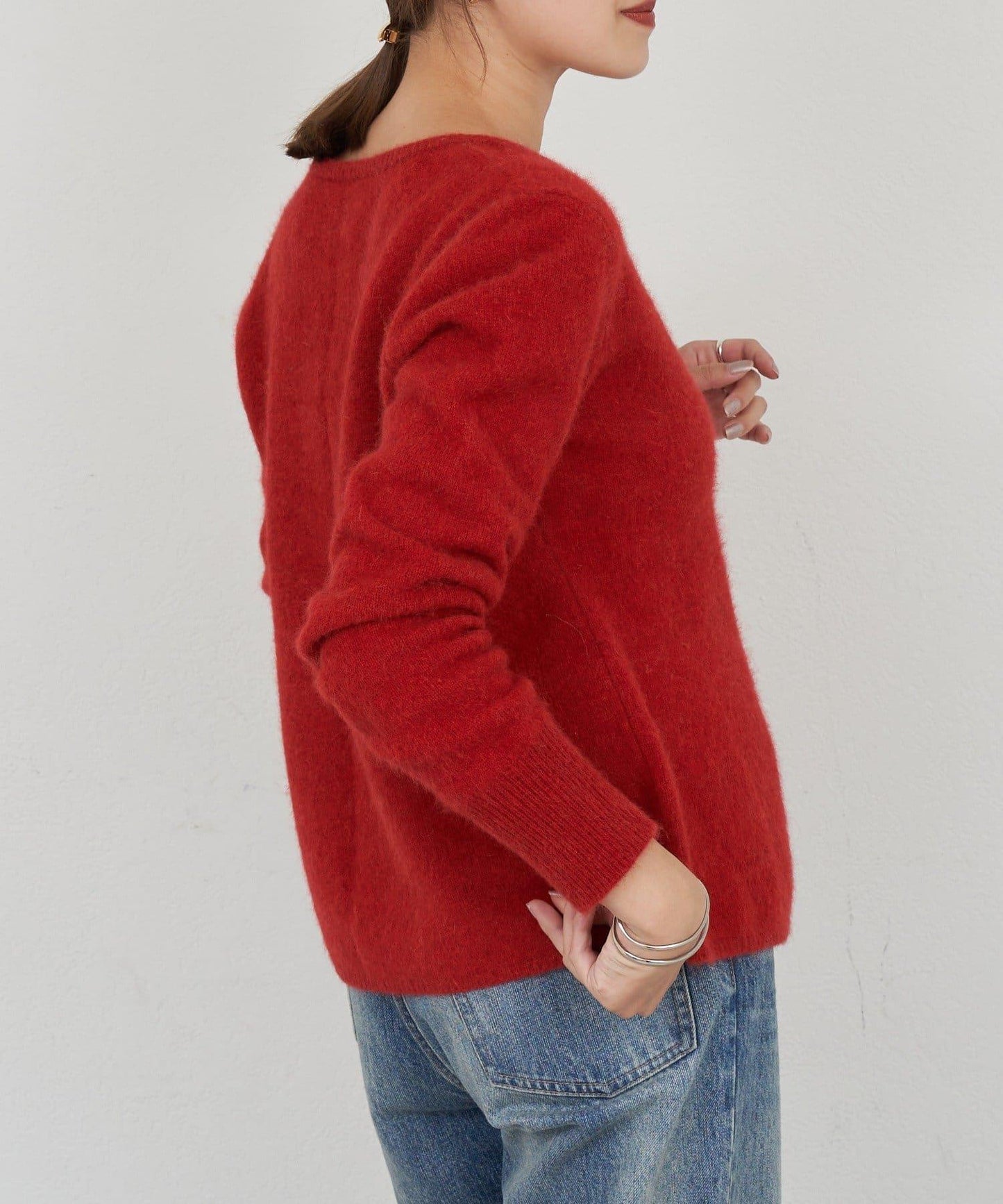 貉毛荷葉邊開衫