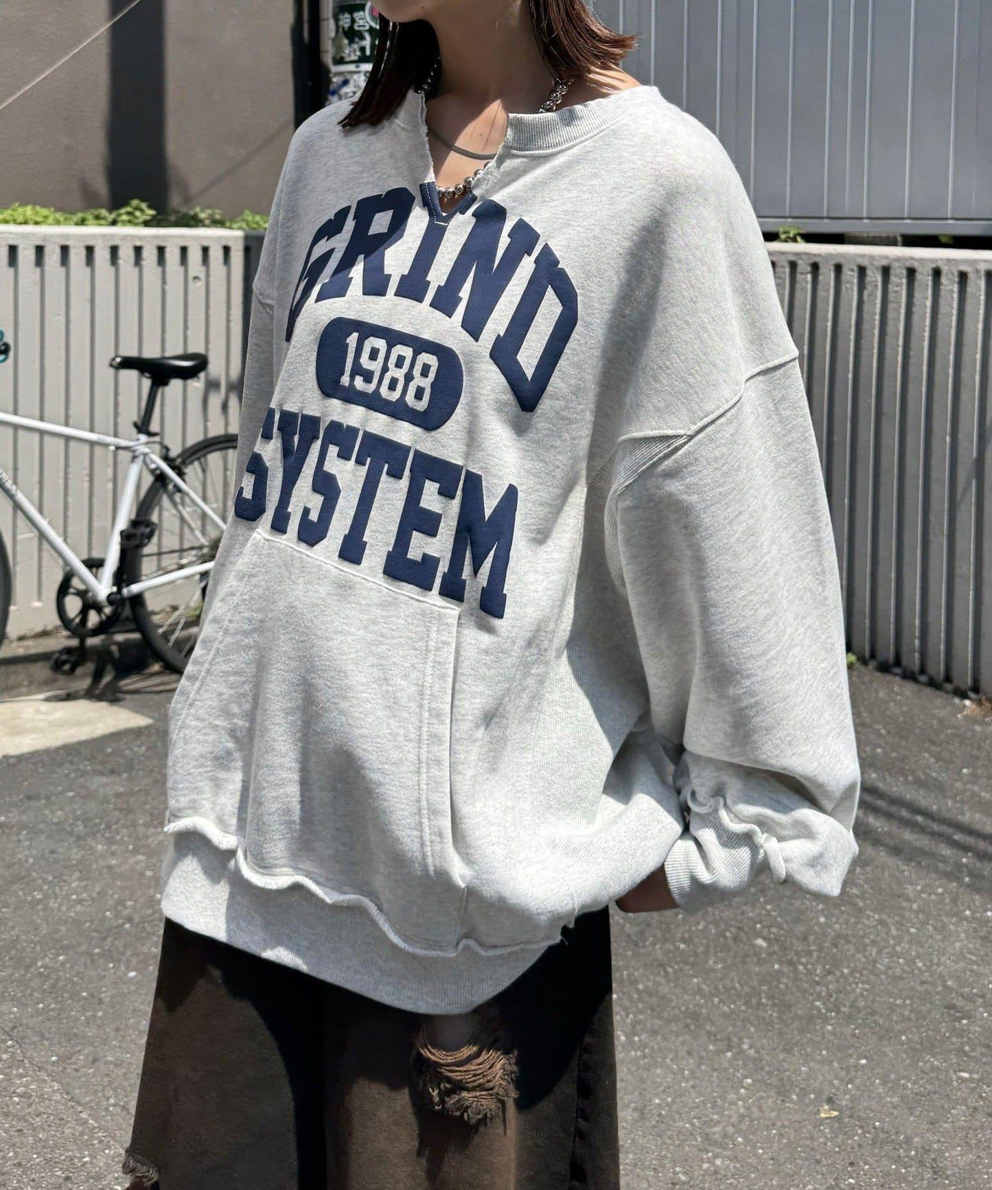 寬鬆學院風開衫衛衣