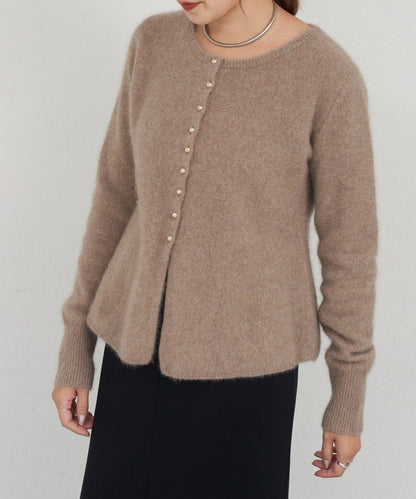 貉毛荷葉邊開衫