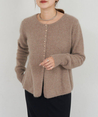 貉毛荷葉邊開衫