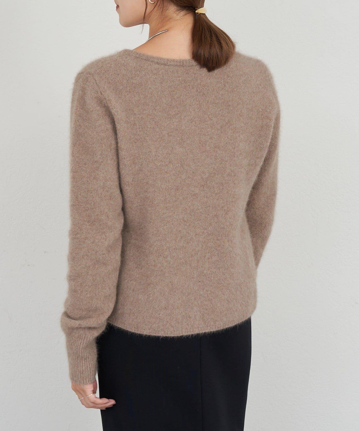 貉毛荷葉邊開衫