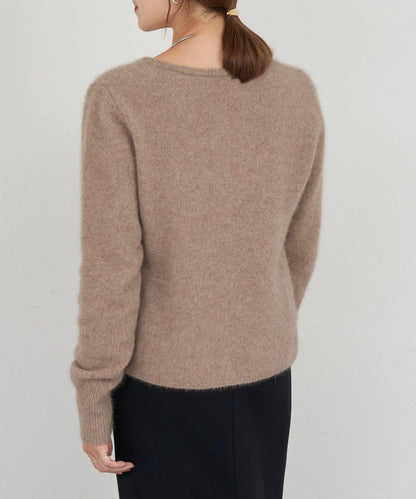 貉毛荷葉邊開衫