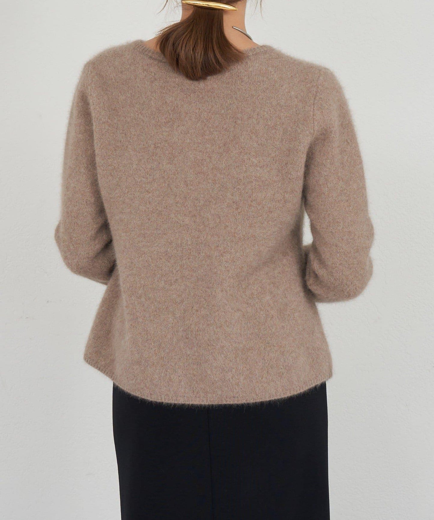 貉毛荷葉邊開衫