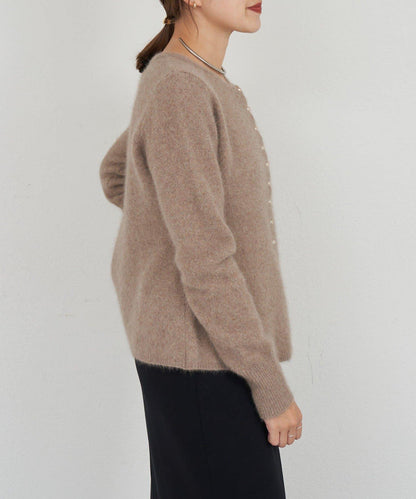 貉毛荷葉邊開衫