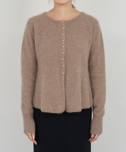 貉毛荷葉邊開衫