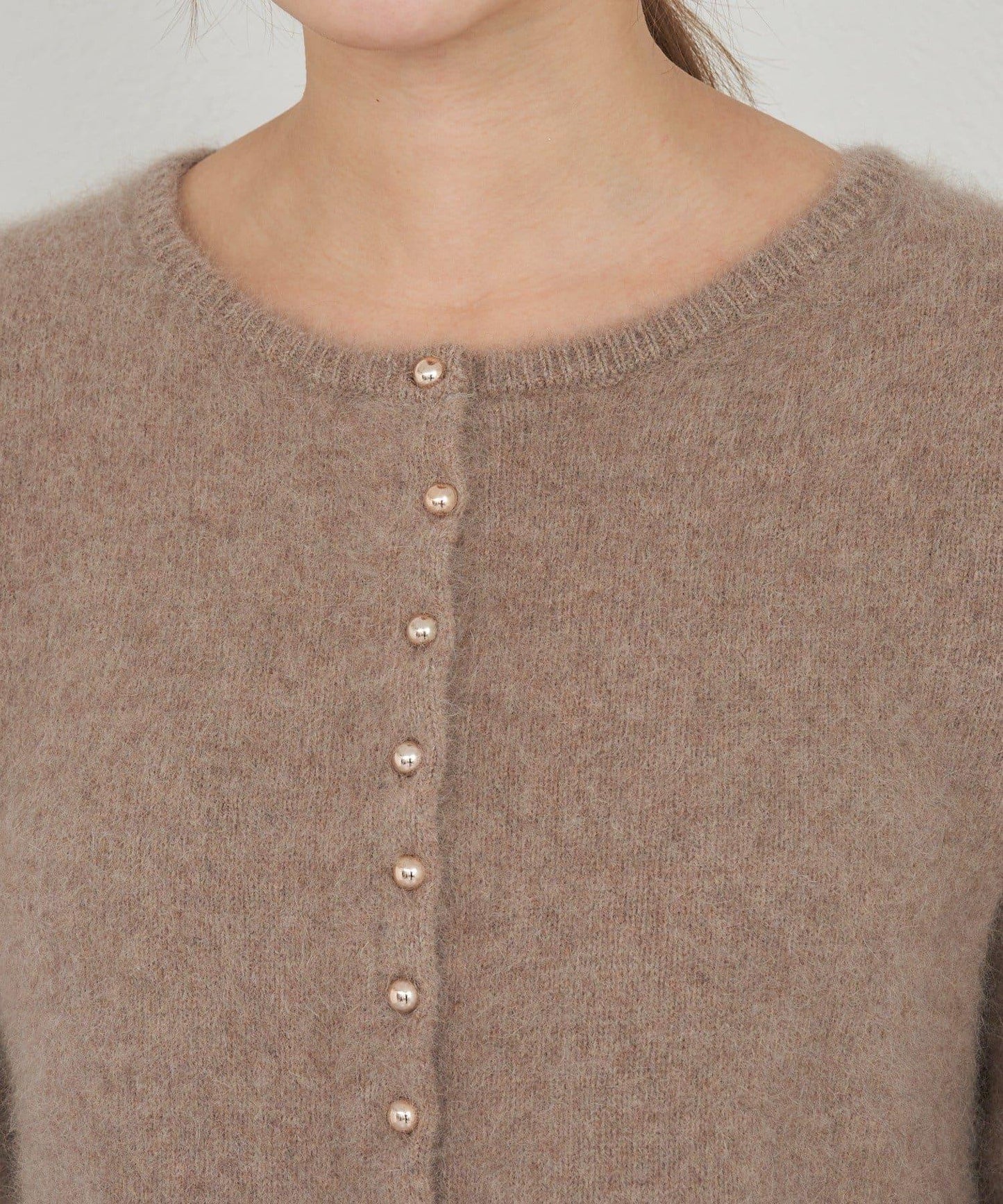 貉毛荷葉邊開衫