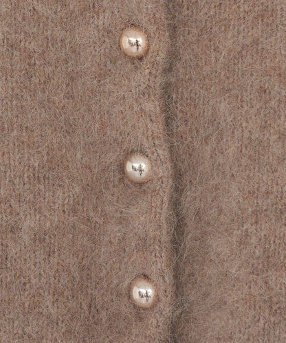 貉毛荷葉邊開衫